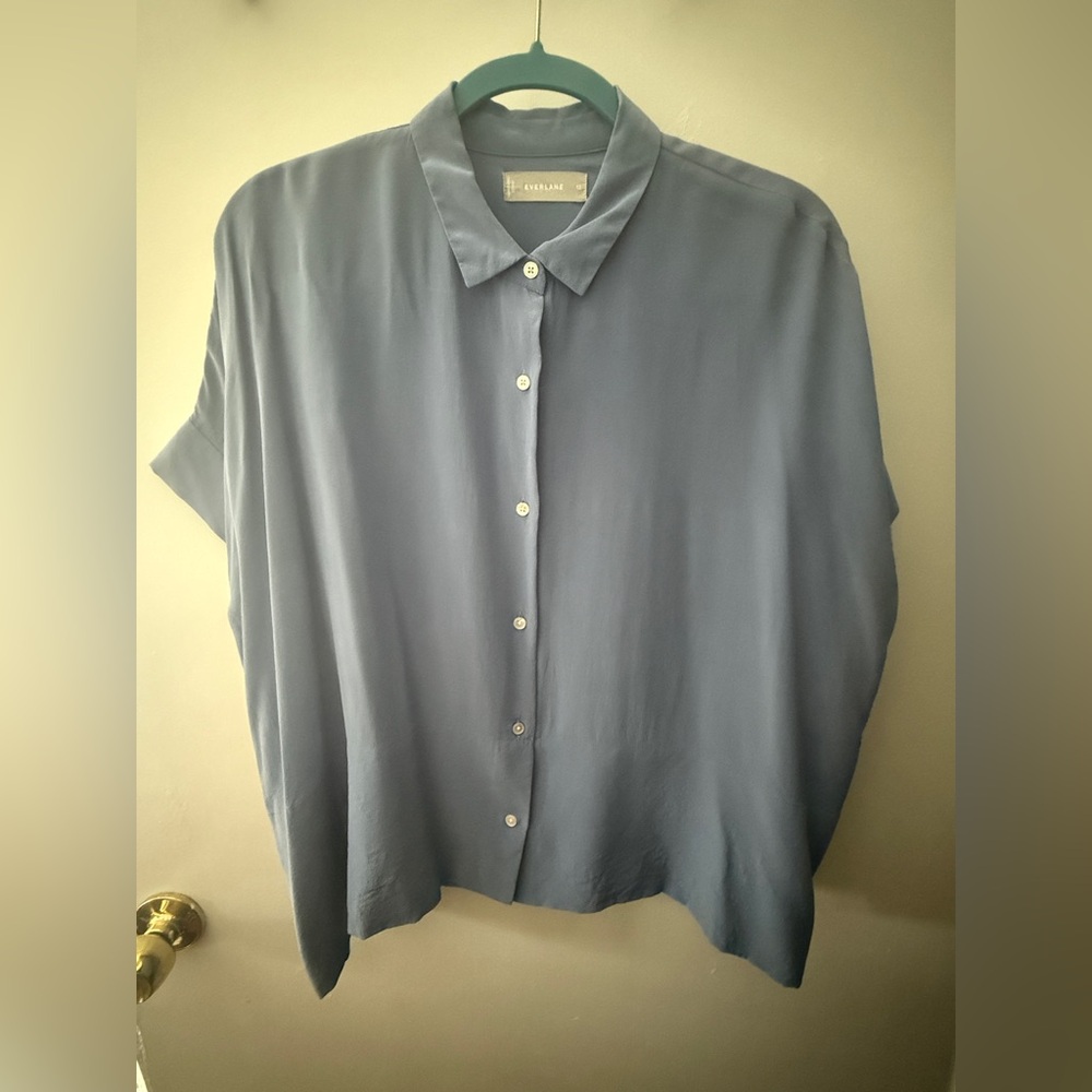 Everlane 100% Silk Relaxed Fit Button Down Shirt